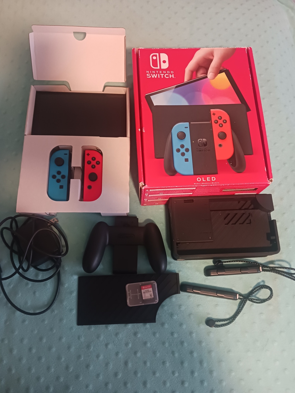 Nintendo Switch OLED with Blue and Red Joy‑Con Set